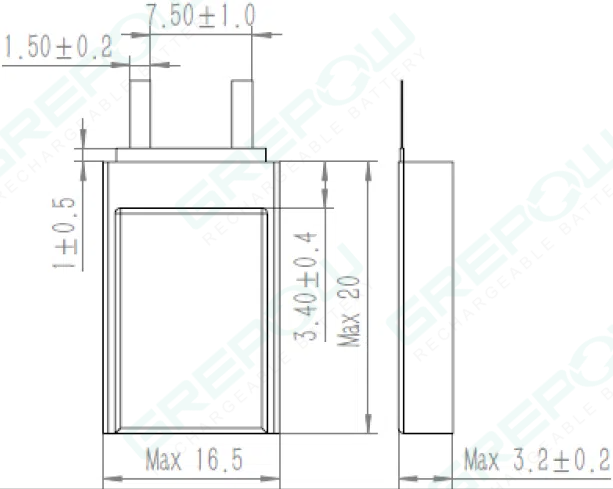 矩形電池產品結構圖